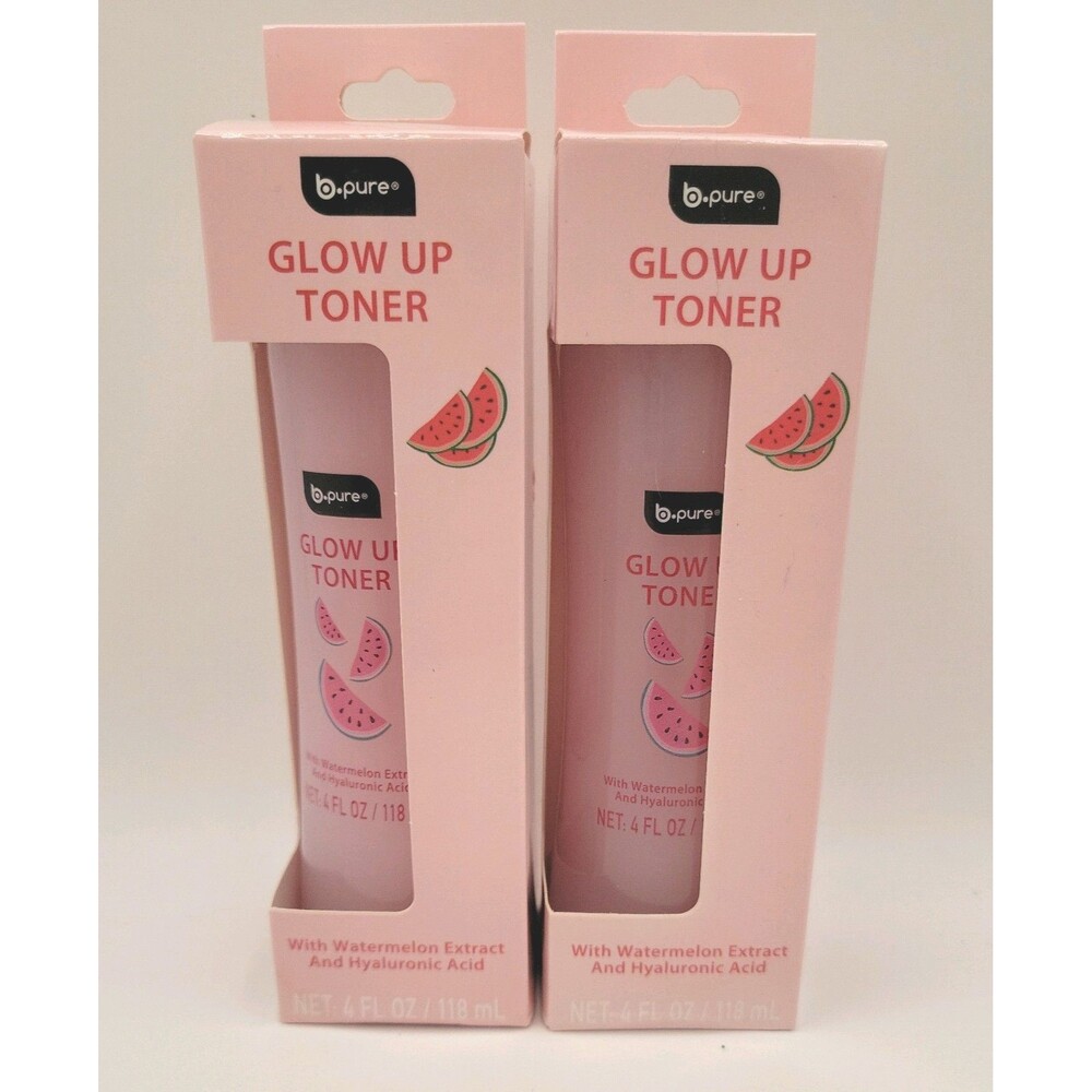 2 B.pure Glow Up Toner 4 fl. oz. Face Toner Hydrating & Brightening Watermelon